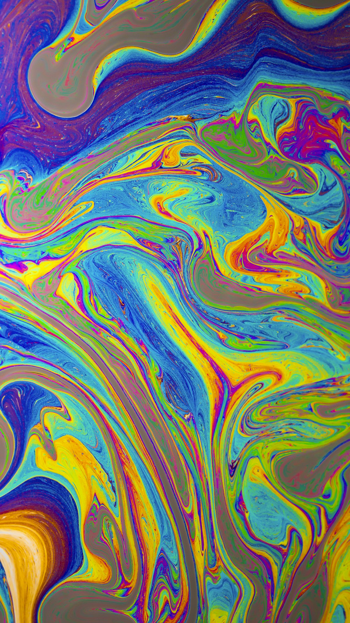 Abstract canvas of layered painted color