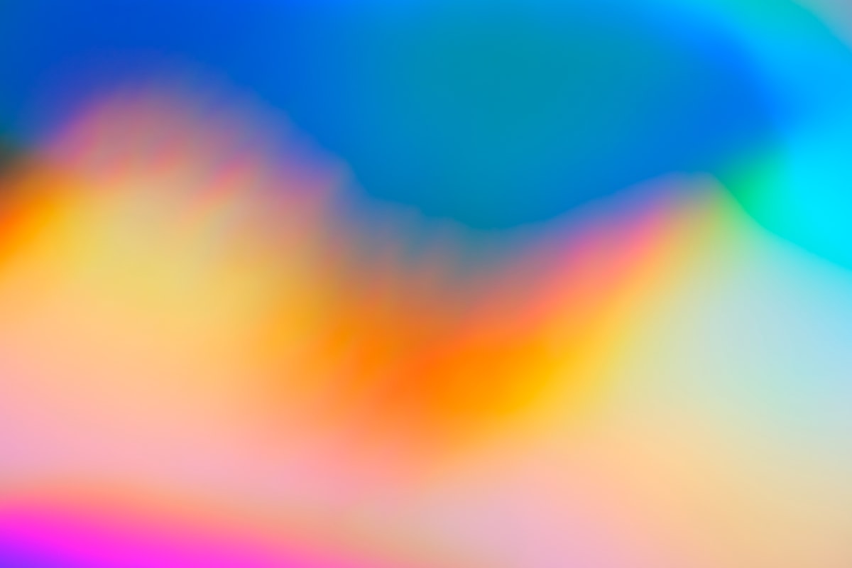 Artist palette with mixed color paints